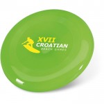Frisbee met je eigen logo kleur groen vierde weergave met logo