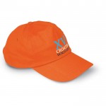 Goedkope cap voor promotie kleur oranje vierde weergave met logo