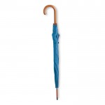 Te bedrukken paraplu van 23” met houten handvat kleur koningsblauw tweede weergave