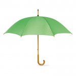 Te bedrukken paraplu van 23” met houten handvat kleur limoen groen