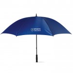 Te bedrukken paraplu van 30'’ voor bedrijven kleur blauw vierde weergave met logo
