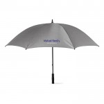Te bedrukken paraplu van 30'’ voor bedrijven kleur grijs vierde weergave met logo