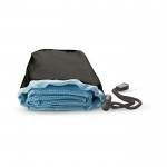 Reclame handdoek in nylon tasje kleur blauw