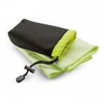 Reclame handdoek in nylon tasje kleur groen