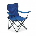 Camping/strandstoel met opdruk kleur blauw