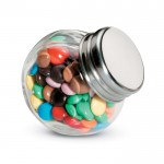 Chocolade snoepjes in glazen pot met aanpasbaar deksel kleur meerkleurig tweede weergave