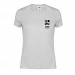 Katoenen dames t-shirt met logo 150 g/m2 Fruit Of The Loom met jouw bedrukking