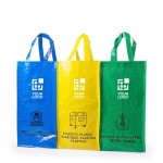 3 recyclebare tassen met logo weergave met jouw bedrukking