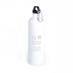 Grote aluminium fles met logo weergave met jouw bedrukking