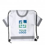 T-shirtvormige rugzakjes met logo voor kids weergave met jouw bedrukking