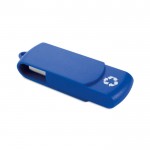 USB-geheugenstick van gerecycled plastic blauw