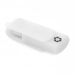 USB-geheugenstick van gerecycled plastic wit