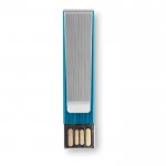 Te bedrukken USB-stick blauw met clip 