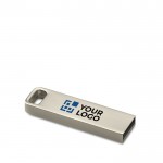 Metalen USB-stick om te bedrukken weergave met jouw bedrukking