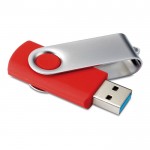 Exclusieve USB 3.0-geheugenstick met logo rood