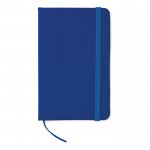 Pocket notitieboekje met lijntjes kleur blauw