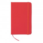 Pocket notitieboekje met lijntjes kleur rood