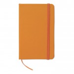 Pocket notitieboekje met lijntjes kleur oranje