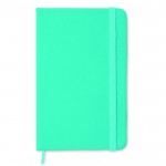 Pocket notitieboekje met lijntjes kleur turkoois
