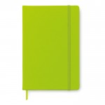 Gelinieerd notitieboekje met opdruk kleur limoen groen