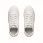 Lichtgewicht synthetisch leren sneakers met rubberen zool maat 37 kleur wit negende weergave