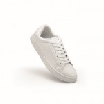 Lichtgewicht synthetisch leren sneakers met rubberen zool maat 38 kleur wit tweede weergave