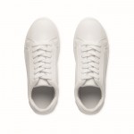 Sneakers met rubberen zolen van synthetisch leer maat 40 kleur wit negende weergave