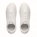 Lichtgewicht synthetisch leren sneakers met rubberen zool maat 41 kleur wit negende weergave