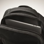 RPET polyester laptoprugzak bedrukken met 15'' trolleyhouder kleur zwart foto bekijken vijfde weergave
