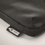 Smartphone-schoudertas van RPET-polyester met verstelbare riem kleur zwart foto bekijken vijfde weergave