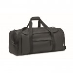Grote tas voor sport of reizen met compartimenten en riem kleur zwart