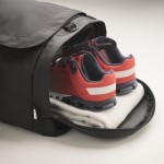 Grote tas voor sport of reizen met compartimenten en riem kleur zwart foto bekijken vijfde weergave