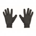 Polyester tactiele sporthandschoenen met logo voor smartphonegebruik kleur zwart