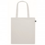 Katoenen boodschappentas, lange hengsels Fairtrade 140 g/m2 kleur wit tweede weergave