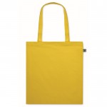 Katoenen boodschappentas, lange hengsels Fairtrade 140 g/m2 kleur geel tweede weergave