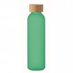 Gekleurde glazen drinkfles met logo 500 ml kristalbestendig kleur groen