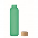 Gekleurde glazen drinkfles met logo 500 ml kristalbestendig kleur groen vijfde weergave