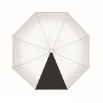 Transparante paraplu met rubberen handvat 23'' kleur zwart derde weergave
