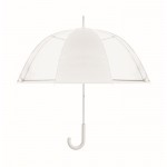 Transparante paraplu met rubberen handvat 23'' kleur wit