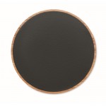 Ronde draadloze oplader van acaciahout 15 W kleur zwart vijfde weergave