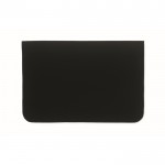 Laptophoes 15'' katoen met bamboe knoopsluiting 120 g/m2 kleur zwart vierde weergave
