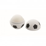 Voetbalvormige ABS Lippenbalsem met vanillesmaak SPF10 kleur wit/zwart