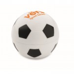 Voetbalvormige ABS Lippenbalsem met vanillesmaak SPF10 kleur wit/zwart hoofdweergave tweede weergave