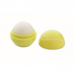 Tennisbalvormige ABS-lippenbalsem met vanillesmaak SPF10 kleur geel