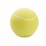 Tennisbalvormige ABS-lippenbalsem met vanillesmaak SPF10 kleur geel tweede weergave