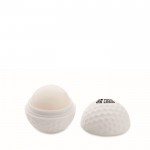 Golfbalvormige ABS-lippenbalsem met vanillesmaak SPF10 weergave met bedrukking