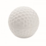 Golfbalvormige ABS-lippenbalsem met vanillesmaak SPF10 kleur wit tweede weergave