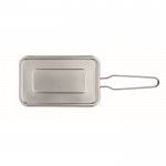 Lunchbox van RVS met afneembaar bijpassend handvat 750ml kleur zilver zevende weergave