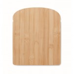Snijplank van bamboe in de vorm van een brood kleur hout vierde weergave