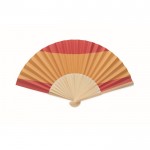 Bamboe waaier met design van verschillende Europese vlaggen kleur rood
